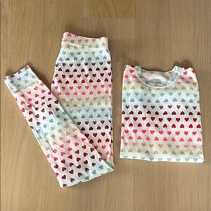 Gap kids size 14 Long Sleeve Heart Pattern Pajama set (top and bottom)